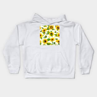 new watercolor sunflower 1 Kids Hoodie